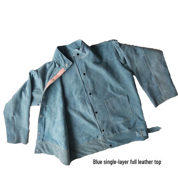 Kurtka spawalnicza ze skóry bydlęcej: Odporny na ciepło, Ochrona przed poparzeniem, Ochrona przed łukiem spawalniczym, Izolowana skóra dla spawaczy.