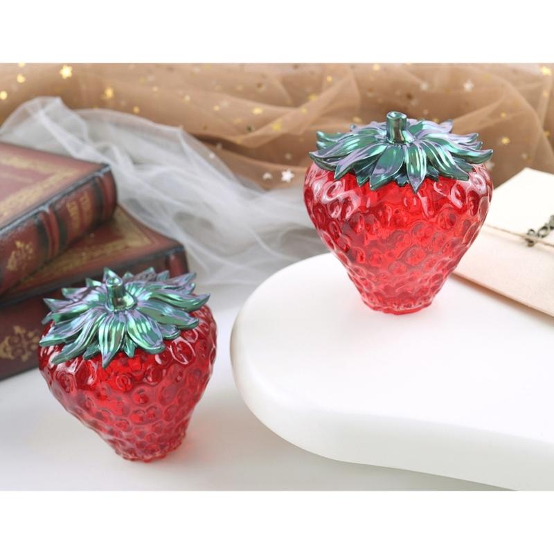 Vintage Jar Resin Mold with Lid Strawbery Silicone Storage Box Mold for Epoxy Casting -Jewelry Trinket-Container Mold