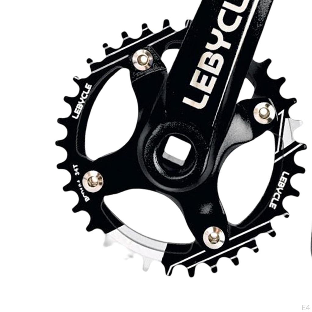 Crankset Lightweight Aluminum Alloy Square Taper Single Speed Narrow Wide Chainring 170mm