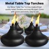 Refillable Torch Canister Tabletop Lantern Citronella Torches Refillable Flame Light Outdoor Flame Torch Light Sturdy Metal