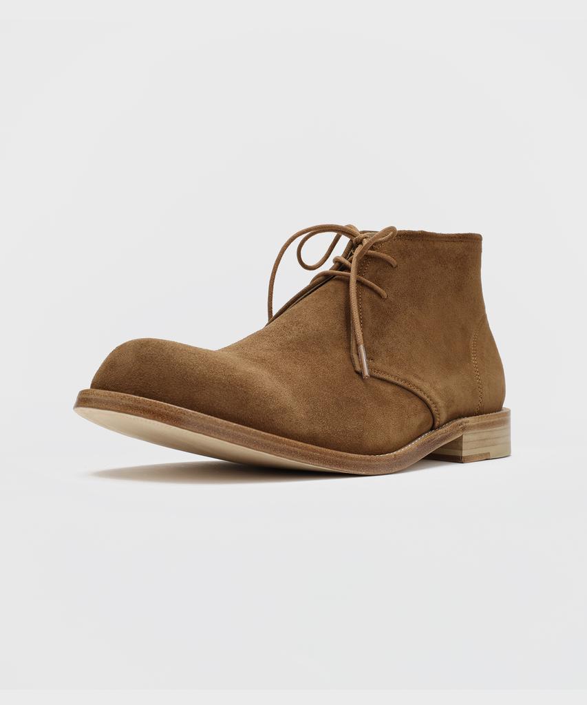 Firenze Atelier [Red Sole] Ankle Line Solid Chukka Boots 2700 [Mid Brown Suede]