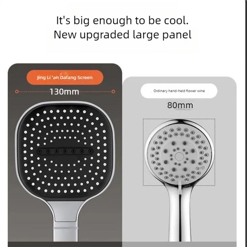 13CM Large Panel 3 Modes High Pressure Shower Head Water Massage Shower Head With Filter Element Bathroom Accessories