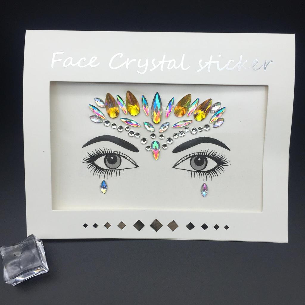 Eco-Friendly Forehead & Face Resin Stickers for Music Festival Makeup