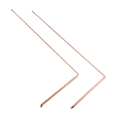 Roisin Copper Dowsing Rods, Pure Copper, 2-Piece Divination Rod - For Divination Water, Treasure (A), Durable and Easy to Use Gold