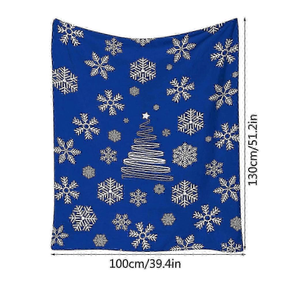 2026 Hot!! Christmas Plush Blanket, 100x130cm, Soft Flannel Home Office Travel Throw Blanket