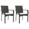 VidaXL Ensemble à Manger de Jardin avec Coussins 9 pcs, Table et Chaise de Terrasse, Meubles de Patio, Mobilier d'Extérieur, 3213495