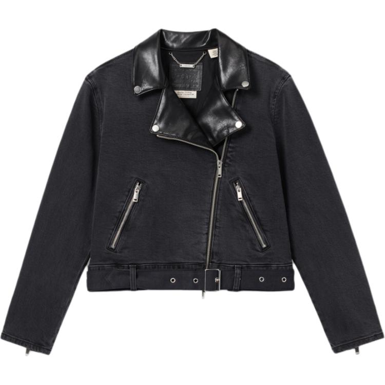 Levi s Women s Moto Denim Jacket Black 002YK-0000 S