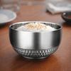 2 Piece Unbreakable Double-layer Rice Bowl 304 Stainless Steel Soup Bowl  Kindergarten
