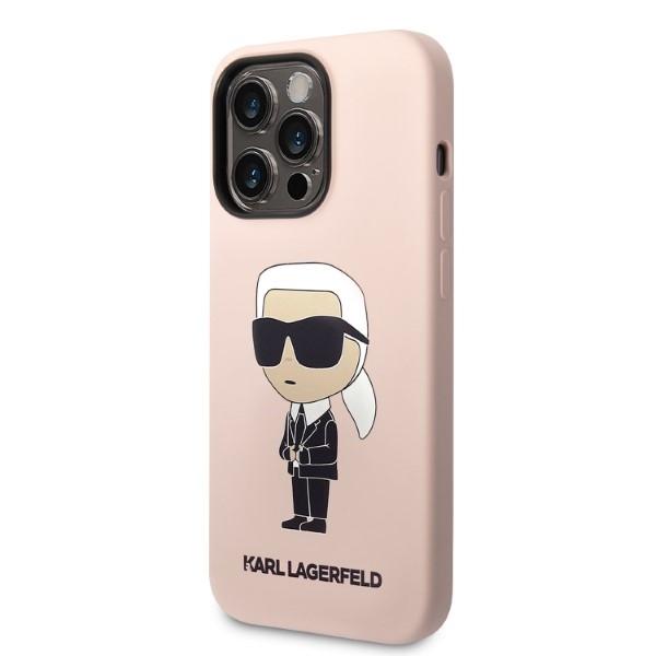 Karl Lagerfeld KLHMP14XSNIKBCP iPhone 14 Pro Max 6.7" hardcase pink/pink Silicone Ikonik Magsafe