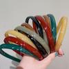 Thin Acrylic Hairband Solid Color Plastic Hair Hoop Simple Jelly Color Hairband  Makeup