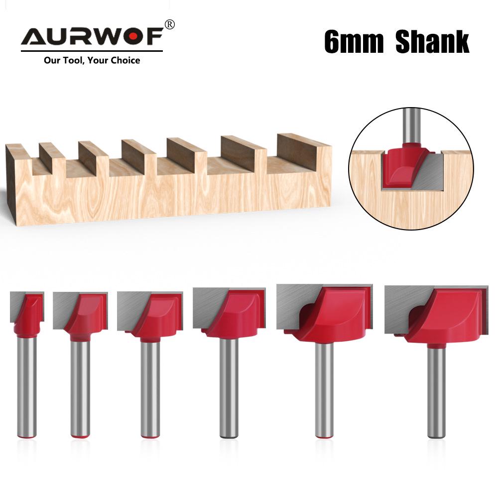 6-Pattern Red Chamfering & Trimming Cutter for Woodworking