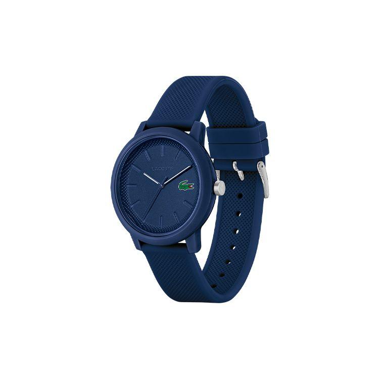 Lacoste 12.12 Series Watch Quartz Movement Silicone Strap 42Mm Blue Dial Men watches 2011172