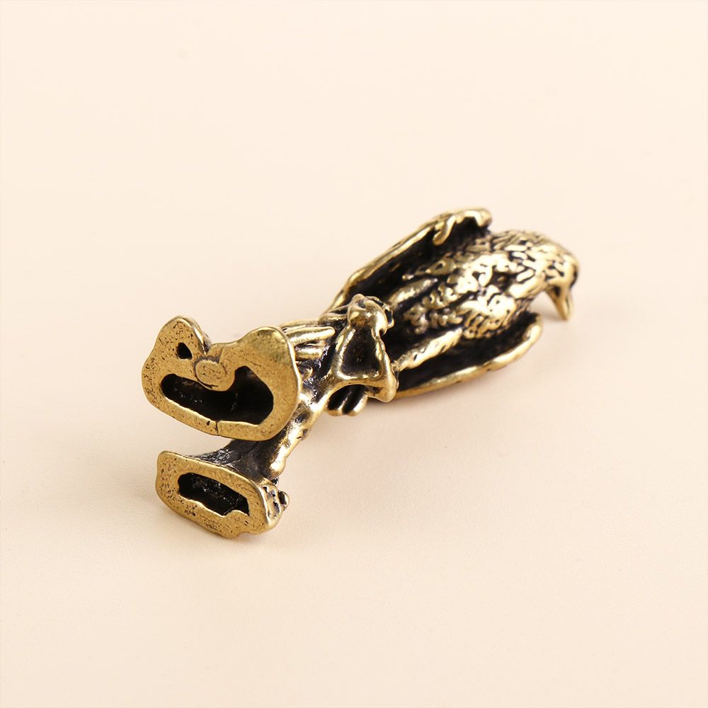 Creative Mini Eagle Figurine Feng Shui Ornaments Resin Crafts Chinese Style Pure Brass Miniature Sculpture Home Decoration