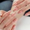 24pcs Almond False Nail Glitters Acrylic Nail Full Cover Press On Nail Artificial Nail For Quick And Stylish Manicures