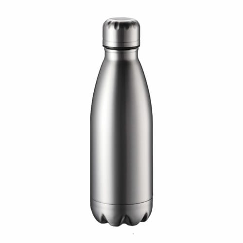 Gowell Mug Bottle, Stylish Bottle-Shaped Rocket Thermos Stainless Steel Bottle, Direct Drinking, Vacuum Insulated, Hot & Cold Insulated, 420ml, Silver