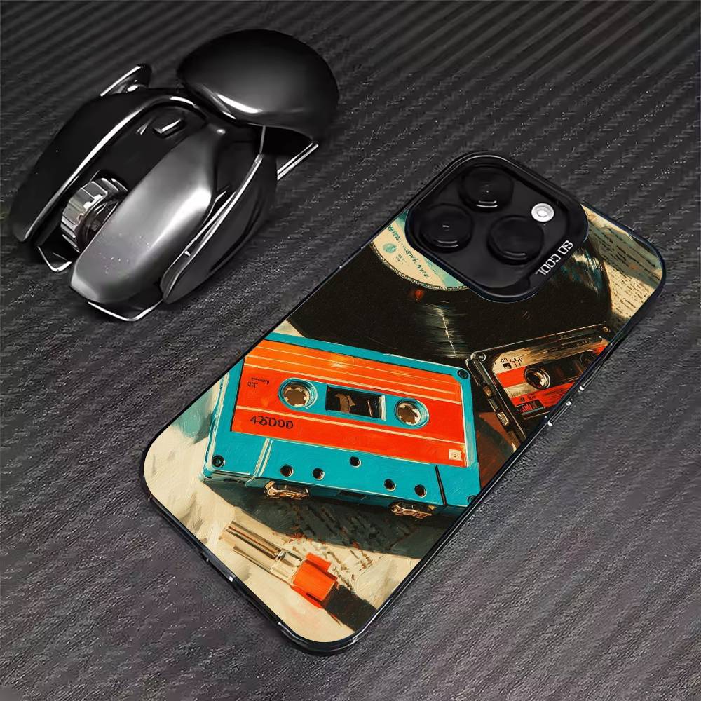 

Vintage Cassette Tape Retro Phone Case For iPhone 17 16 15 14 13 12 11 Pro Max XS Max 7 8 Plus Shockproof Silicone Matte Cover iPhone16