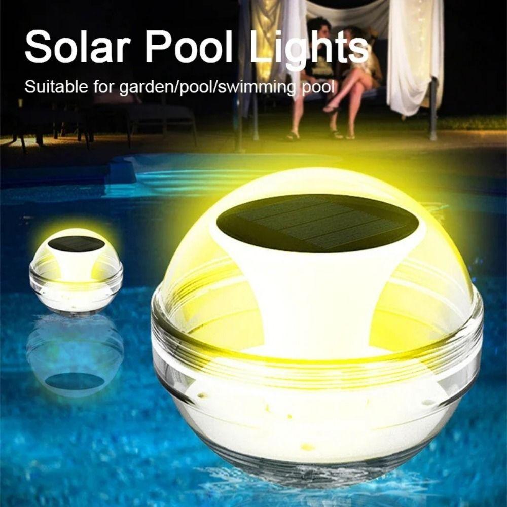 Solar Powered Solar Water Floating Light Color Changing Ambient Decorative Lamp  Courtyard Pool