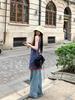 Spring 2025 French Retro Floral A-Line Spaghetti Strap V-Neck Dress