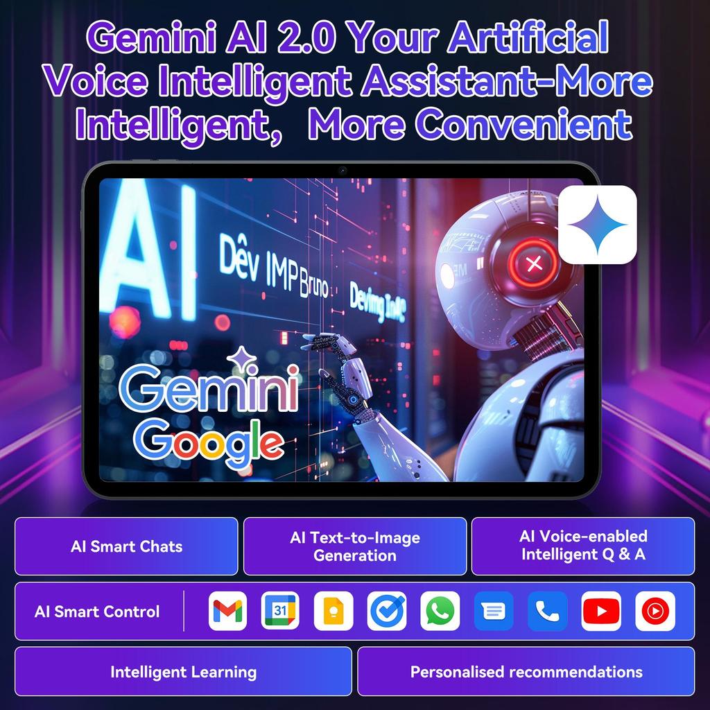 TABWEE T60 Pro Android 15 8GB RAM 256GB ROM Nettbrett 13.4 Tommer 1200*1920 FHD Skjerm Åttekjernet UMS9230S(T7280) PC-nettbrett med tastatur og mus