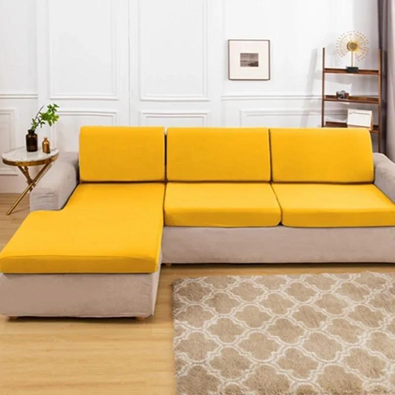 Elastic Stretch Sofa Cushion Cover For Living Room Pet-Friendly Washable Spandex Slipcover Custom Fitted Sofa Cover For Home