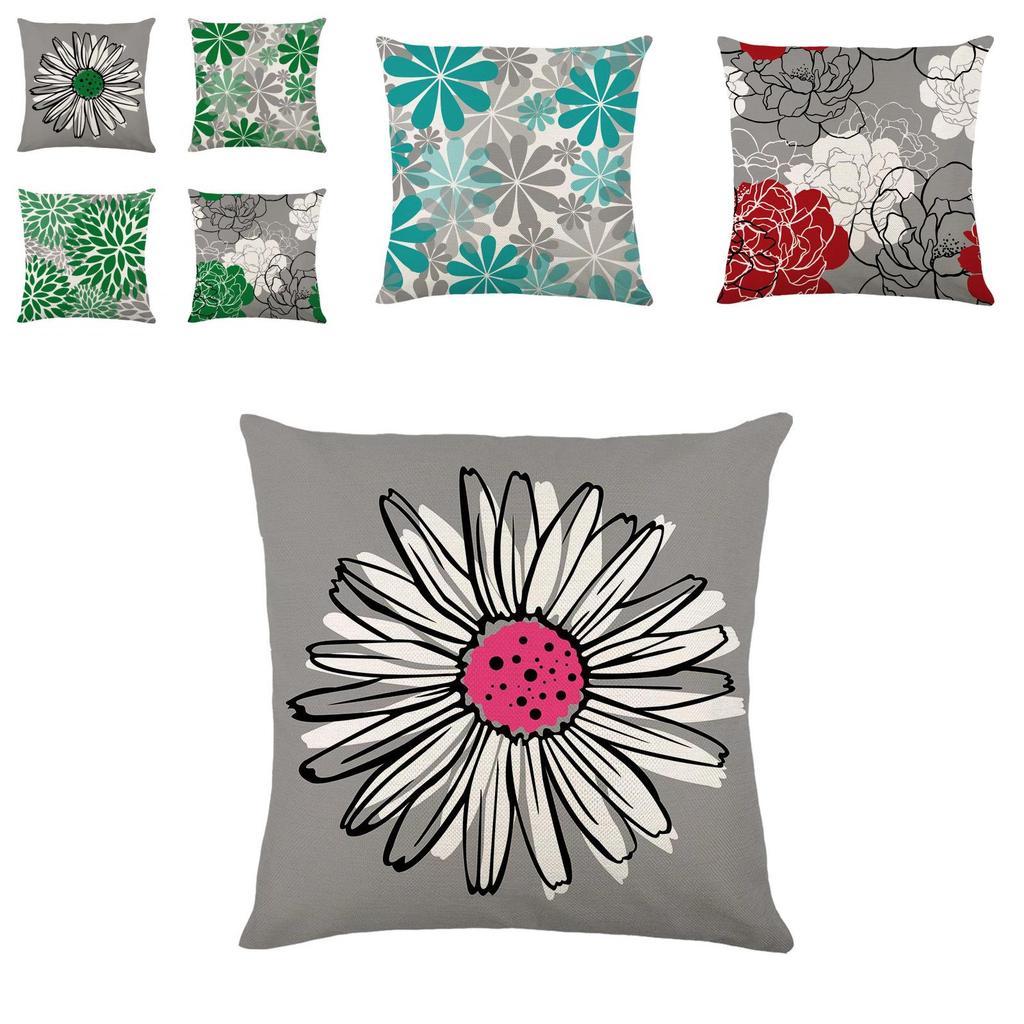 Elegant Waterproof Flower Printed Cushion Cover With Oilproof And Dustproof Features For Stylish Home Decor