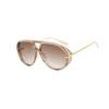 New Fashion Outdoor Yellow Sunglasses Women Men Brand Vintage Punk Pilot Sun Glasses Female Beach Shades