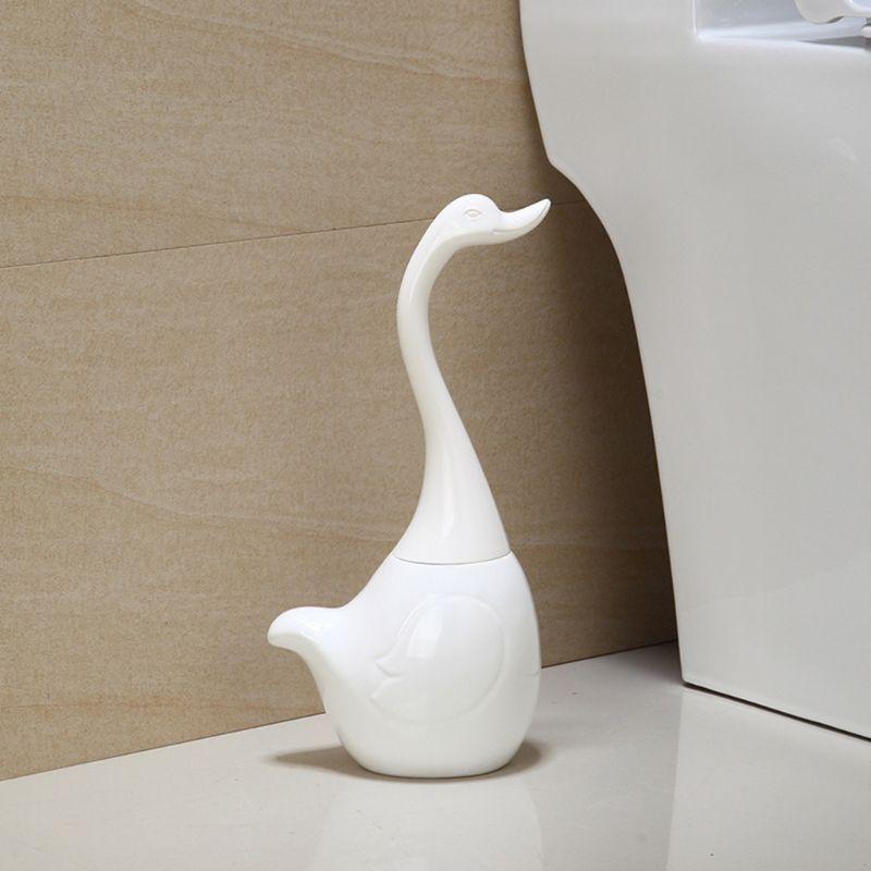 Cepillo para Inodoro Accesorios de Baño Base de Cerámica Mango de Plástico Cepillo de Limpieza Para Baño Hogar Hotel