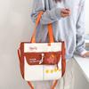 Contrast Large Capacity Tote Bag Student Crossbody Bag Girls Star Print Shoulder Bag