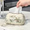 Fresh and Colorful Ceramic Paper Box, Tissue Box Decoration, Home Living Room Napkin Box, Creative Decoration