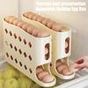 Yousheng Egg Holder for Fridge Auto Rolling Eggs Dispenser Space-Saving 4-Tier Egg Organizer Holds 30 Eggs for Refrigerator Kitchen Countertop Storage