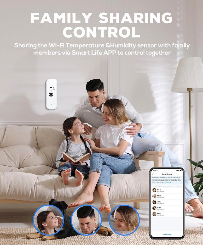 Wireless Indoor Temperature and Humidity Sensor with Tuya Integration