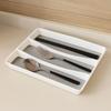 3 Compartments Utensil Organizer Tray Non-Slip Flatware Organizer  Kitchen Drawers