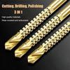3pcs Titanium Coated High Speed Steel Drill Bit Electric Drill Hemp Flowers