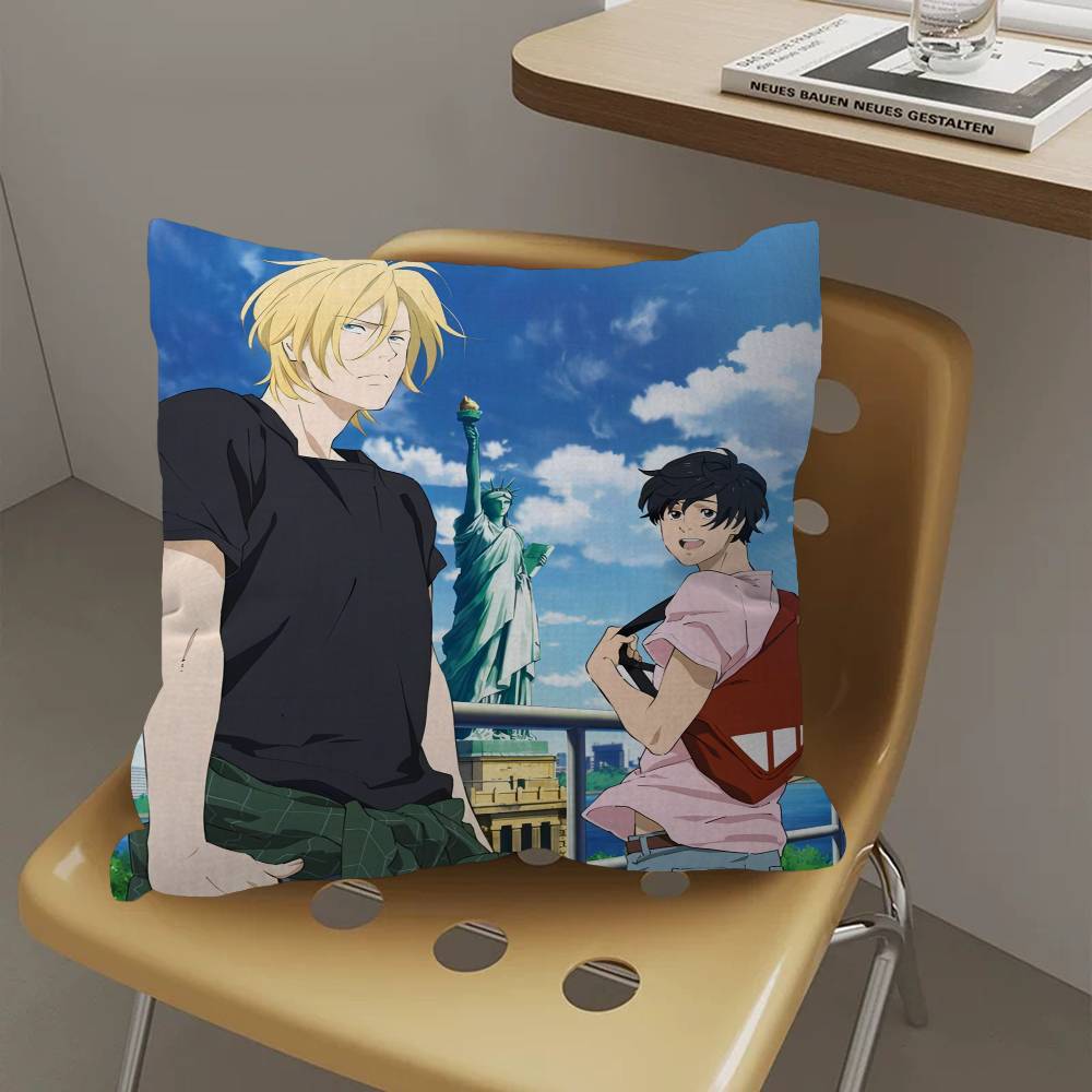Cuscino BANANA FISH Anime Regali Arredamento Casa Ufficio Camera da Letto Divano Auto Copricuscino case 45x45cm