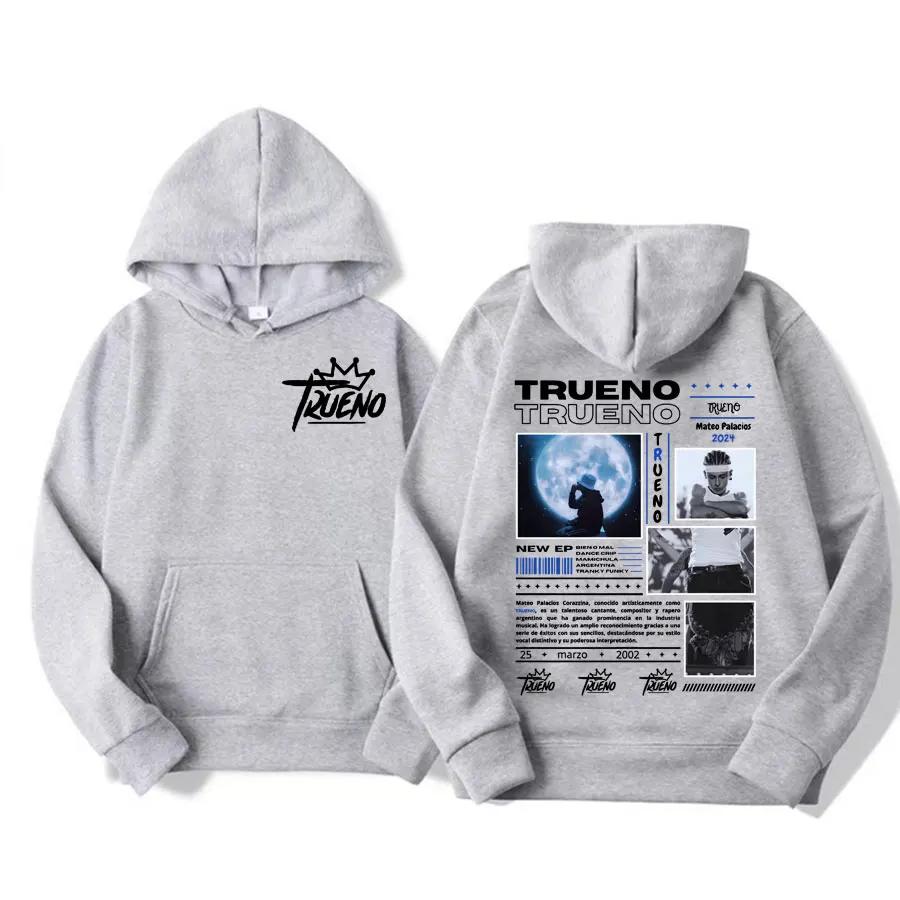 Rapper Trueno Pattern Hoodie Men's Hip Hop Fashion Retro Sportswear Men's and Women's Harajuku Cool Casual Hoodie Street Wear