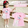 Girls Summer Short Sleeve Bow Princess Dress Cute T-Shirt Dress