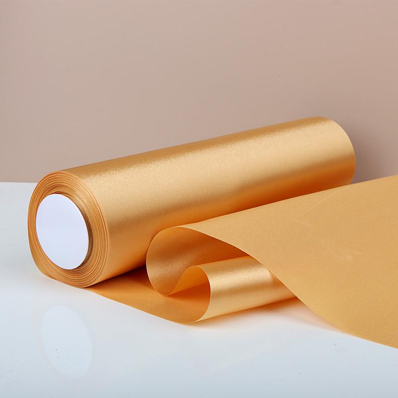 Champagne Silk Ribbon Rose Bow Hair Tie