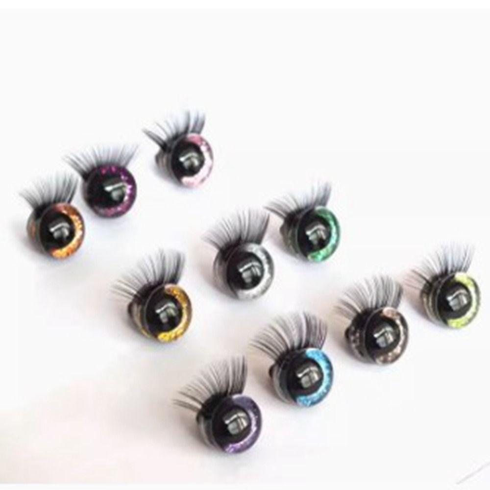 10 Colors Plastic Safety Eyes Doll Accessories Eyes Crafts Eyes with Eyelash  Doll Accessories