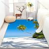 17 Stile Sommer Strand Kokospalmen Druck Teppich für Wohnzimmer Schlafzimmer Sofa Fußmatte Heimdekor Bereichsteppich Rutschfeste Bodenmatte