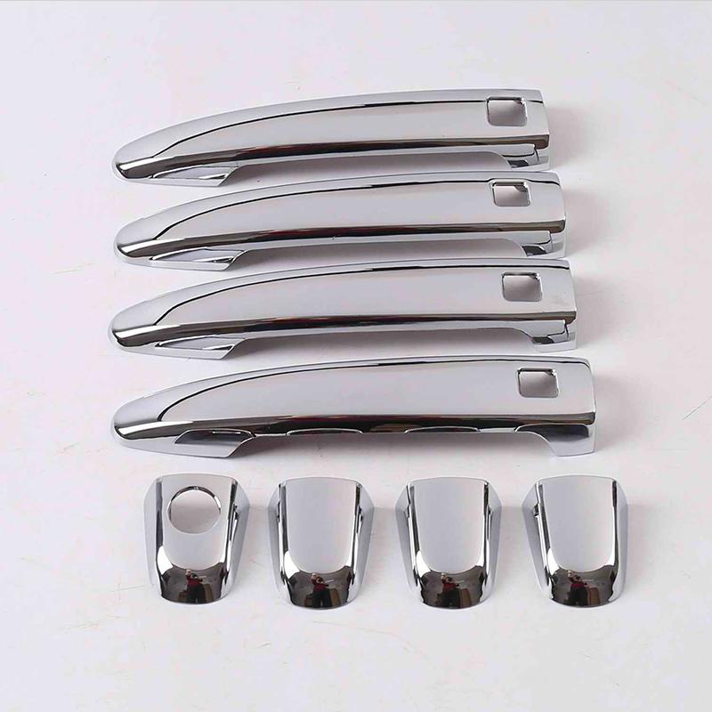 Chrome Silver Exterior Door Handle Cover Overlay For Lexus LS430 XF30 2000-2006 Third Generation 2001 2002 2003 2004