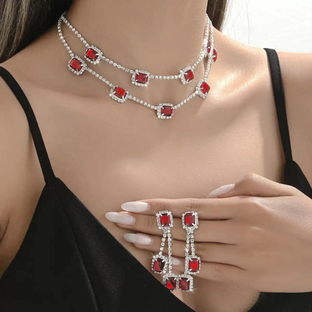Fashion Jewelry Set Necklace Earrings For Women's Ladies