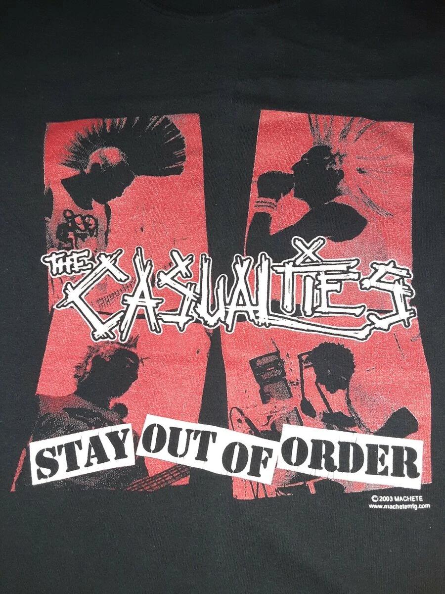 The Casualties Gift For Fans Black T-Shirt Cotton Full Size M