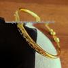 Gold Plated Women's Star Light Bead Bracelet - High-End Fashion Open Cuff