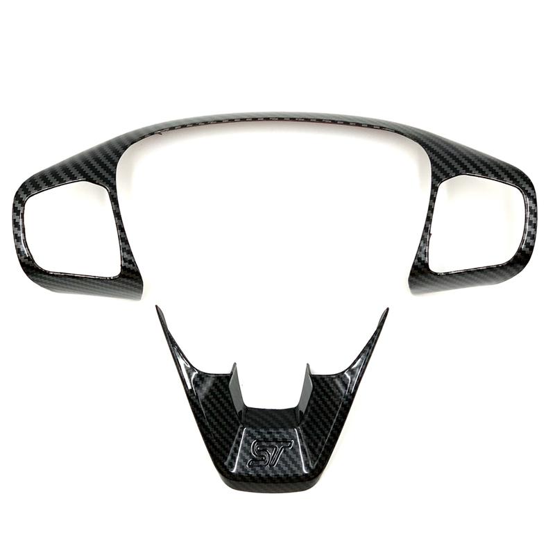 For Ford Focus Kuga Escape 2018  Fiesta MK8 Bronco Car Styling ABS Interior Steering Wheel Cover Trims Stickers Accessories