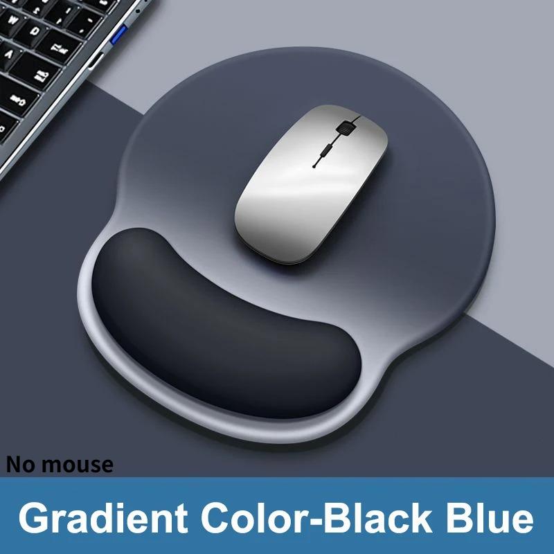 

Gradient Color Mouse Pad with Silicone Wrist Rest Soft Comfortable Non Slip Base for Computer Desktop Office Use 25x22cm