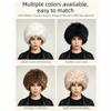 Plush Curly Faux Fur Bucket Hat Face Slimming Snow Hat Warm Fisherman Cap  Daily Wear