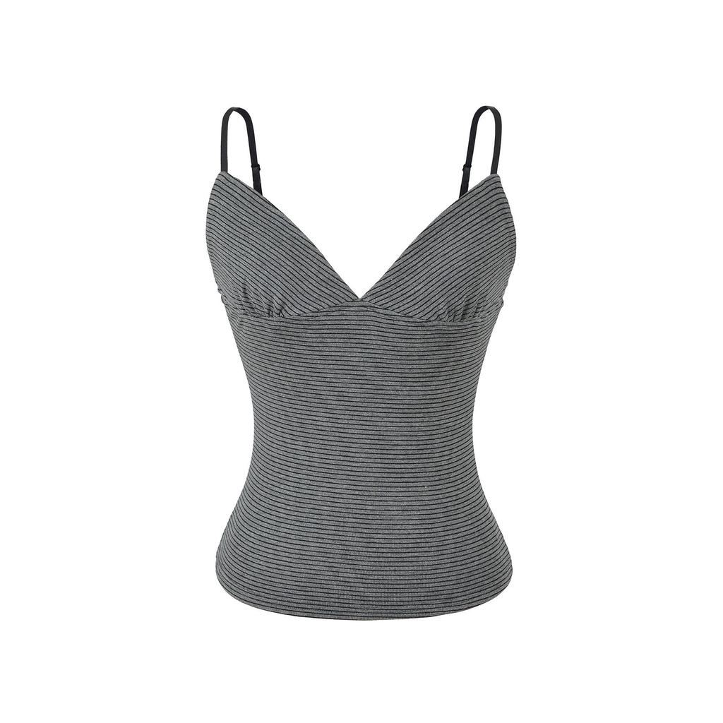 Women's Summer Three-Color Striped Camisole - Slim Fit, Stylish Back, Trendy American Style, Knitted Design