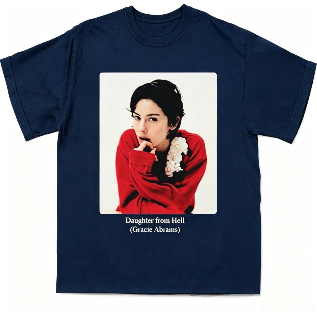 Gracie Abrams Daughter From Hell Camiseta Unisex 100% Algodón Verano 2026 Nueva Unisex Unisex Alta Calidad Moda Retro Y2k Camisa