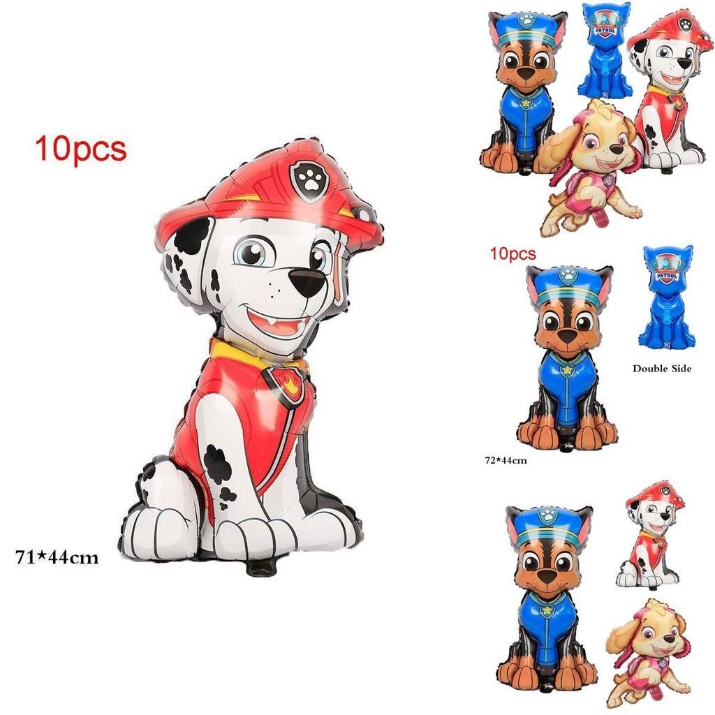 Färgstarkt tassballongset med Marshall Chase och Skye för minnesvärda födelsedagsfiranden