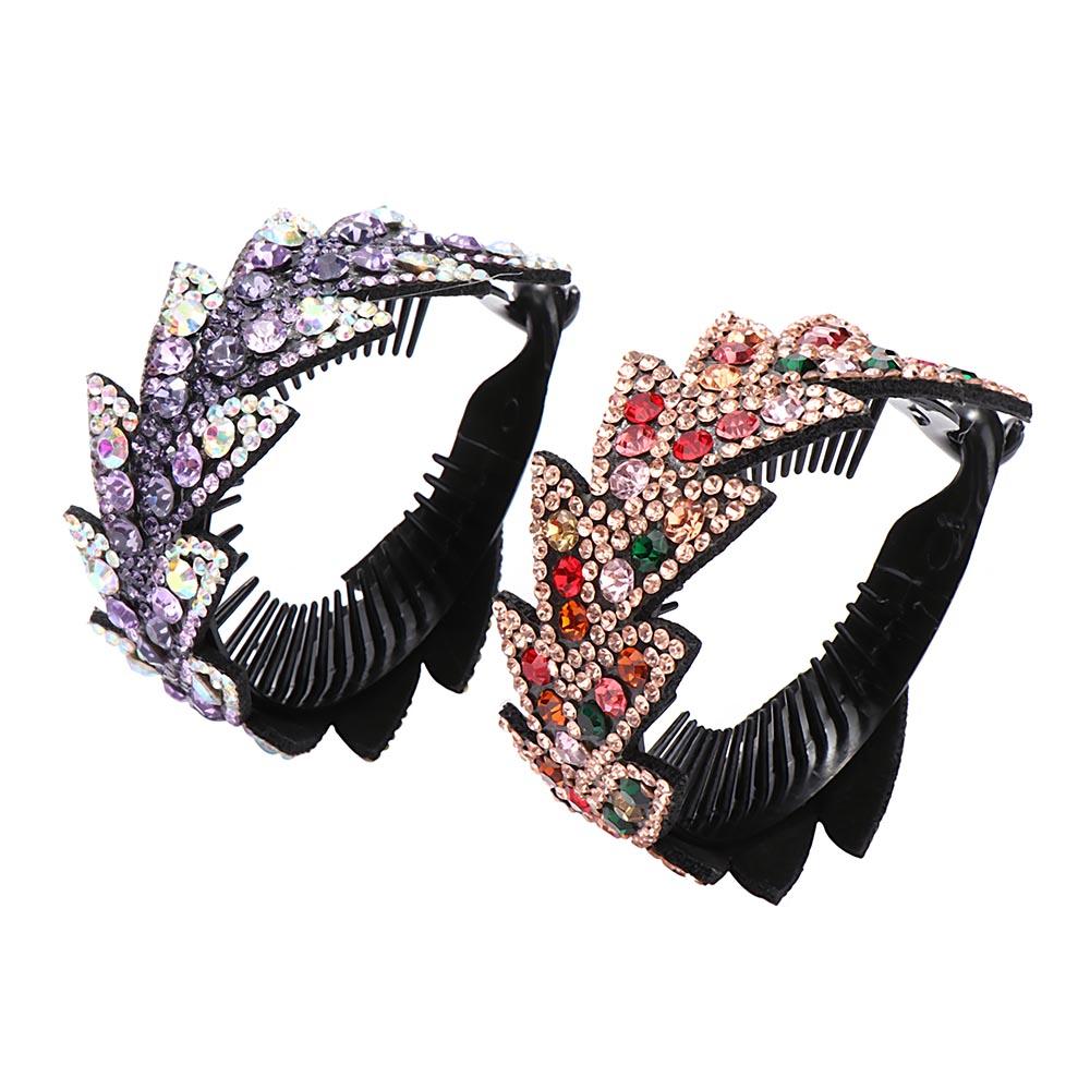 Ponytails Hair Claw Rhinestone Floral Bird Nest Twist Clip Leaves Hair Claw Bun Maker Headwear